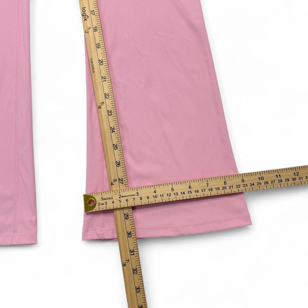 Alo Yoga pink flare leggings with white waistband size small gym low rise - Picture 6 of 8